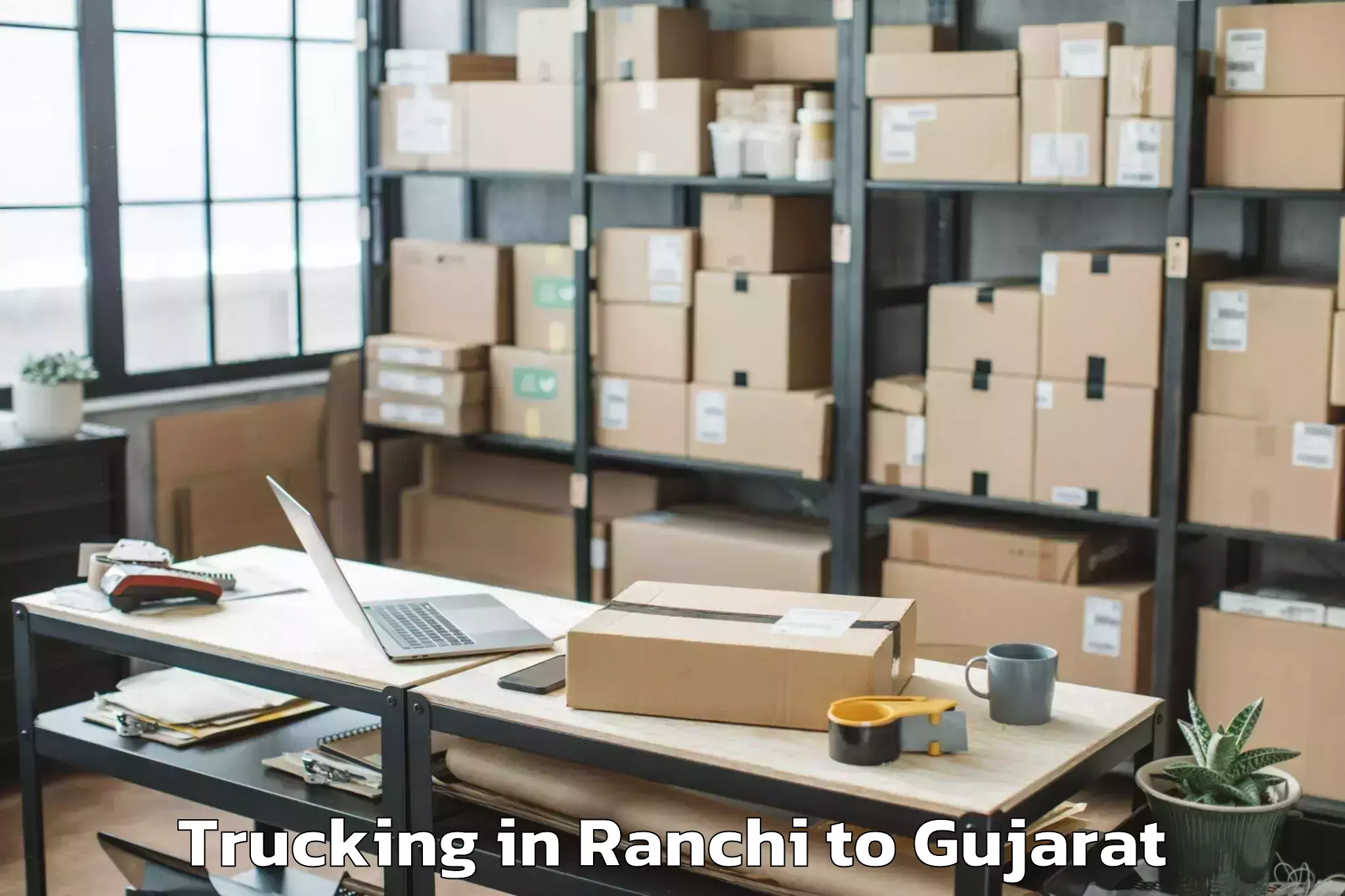 Top Ranchi to Sardarkrushinagar Dantiwada Ag Trucking Available